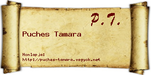 Puches Tamara névjegykártya